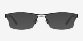 Fife Noir Métal Montures de lunettes de vue d'EyeBuyDirect, with Tinted Lenses