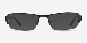 Vela Noir Métal Montures de lunettes de vue d'EyeBuyDirect, with Tinted Lenses