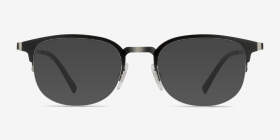 Axiom Noir Métal Montures de lunettes de vue d'EyeBuyDirect, with Tinted Lenses