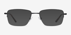 Dominic Noir Métal Montures de lunettes de vue d'EyeBuyDirect, with Tinted Lenses
