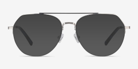 Breathe Argenté Métal Montures de lunettes de vue d'EyeBuyDirect, with Tinted Lenses