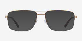 Yorkville Doré Métal Montures de lunettes de vue d'EyeBuyDirect, with Tinted Lenses