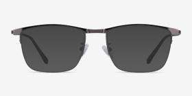 Shawn Gunmetal Métal Montures de lunettes de vue d'EyeBuyDirect, with Tinted Lenses
