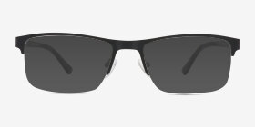 Robertson Noir Métal Montures de lunettes de vue d'EyeBuyDirect, with Tinted Lenses