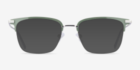 Timeless Vert Métal Montures de lunettes de vue d'EyeBuyDirect, with Tinted Lenses
