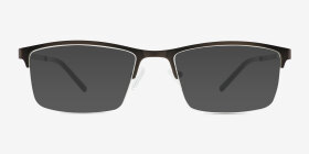 Algorithm Gunmetal Métal Montures de lunettes de vue d'EyeBuyDirect, with Tinted Lenses