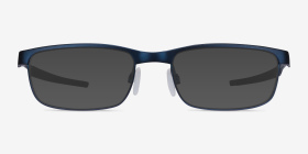 Oakley Steel Plate Powder Midnight Métal Montures de lunettes de vue d'EyeBuyDirect, with Tinted Lenses