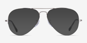 Ray-Ban RB6589 Argenté Métal Montures de lunettes de vue d'EyeBuyDirect, with Tinted Lenses