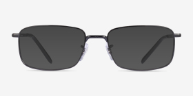 Ray-Ban RB3717V Noir Métal Montures de lunettes de vue d'EyeBuyDirect, with Tinted Lenses