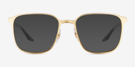 Ray-Ban RB6512 Brushed Gold Métal Montures de lunettes de vue d'EyeBuyDirect, with Tinted Lenses