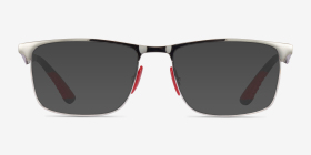 Ray-Ban RB6516M Shiny Silver Métal Montures de lunettes de vue d'EyeBuyDirect, with Tinted Lenses
