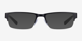 Armani Exchange AX1015 Shiny Black Métal Montures de lunettes de vue d'EyeBuyDirect, with Tinted Lenses
