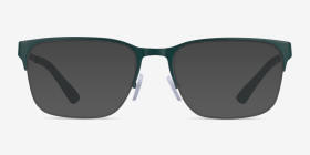 Armani Exchange AX1060 Vert Mat Métal Montures de lunettes de vue d'EyeBuyDirect, with Tinted Lenses