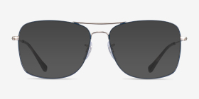 Ray-Ban RB6498 Silver Blue Métal Montures de lunettes de vue d'EyeBuyDirect, with Tinted Lenses