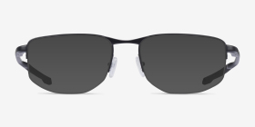 Oakley Addams 0.5 Satin Black Métal Montures de lunettes de vue d'EyeBuyDirect, with Tinted Lenses