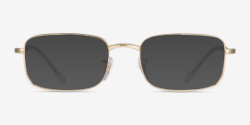 Ray-Ban RB3746V Doré Métal Montures de lunettes de vue d'EyeBuyDirect, with Tinted Lenses