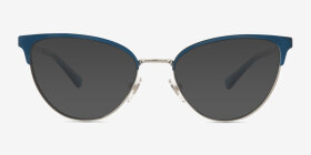 Vogue Eyewear VO4250 Blue Silver Métal Montures de lunettes de vue d'EyeBuyDirect, with Tinted Lenses