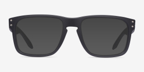 Oakley Holbrook Rx Satin Black Plastique Montures de lunettes de vue d'EyeBuyDirect, with Tinted Lenses
