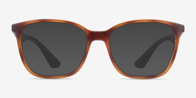 Ray-Ban RB7066 Tortoise & Green Plastique Montures de lunettes de vue d'EyeBuyDirect, with Tinted Lenses