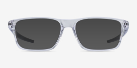 Oakley Port Bow Polished Clear Plastique Montures de lunettes de vue d'EyeBuyDirect, with Tinted Lenses