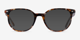 Ray-Ban RB5397 Elliot Brown Gray Tortoise Acétate Montures de lunettes de vue d'EyeBuyDirect, with Tinted Lenses
