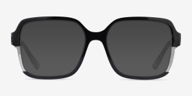 Vogue Eyewear VO5555 Black Clear Plastique Montures de lunettes de vue d'EyeBuyDirect, with Tinted Lenses