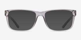Armani Exchange AX3016 Shiny Transparent Gray Plastique Montures de lunettes de vue d'EyeBuyDirect, with Tinted Lenses