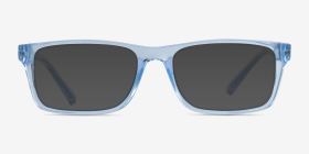 Armani Exchange AX3115 Shiny Transparent Blue Plastique Montures de lunettes de vue d'EyeBuyDirect, with Tinted Lenses