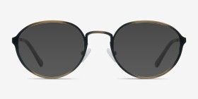 Come Around Bronze Métal Montures de lunettes de vue d'EyeBuyDirect, with Tinted Lenses