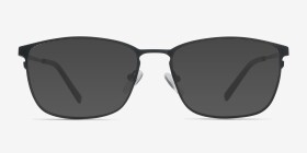 Calm Noir Métal Montures de lunettes de vue d'EyeBuyDirect, with Tinted Lenses