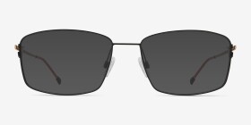 Balance Black Golden Métal Montures de lunettes de vue d'EyeBuyDirect, with Tinted Lenses