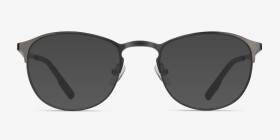 Function Gunmetal Métal Montures de lunettes de vue d'EyeBuyDirect, with Tinted Lenses