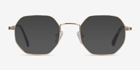 Soar Doré Métal Montures de lunettes de vue d'EyeBuyDirect, with Tinted Lenses