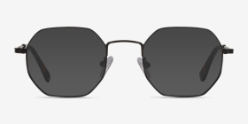 Soar Noir Métal Montures de lunettes de vue d'EyeBuyDirect, with Tinted Lenses