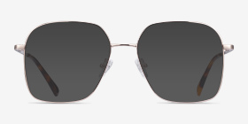 Roman Doré Métal Montures de lunettes de vue d'EyeBuyDirect, with Tinted Lenses