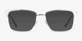 Nathaniel Argenté Métal Montures de lunettes de vue d'EyeBuyDirect, with Tinted Lenses