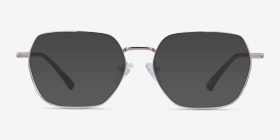 Marlow Argenté Métal Montures de lunettes de vue d'EyeBuyDirect, with Tinted Lenses