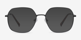 Reality Noir Métal Montures de lunettes de vue d'EyeBuyDirect, with Tinted Lenses