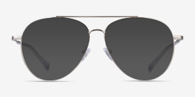 Jerrie Argenté Métal Montures de lunettes de vue d'EyeBuyDirect, with Tinted Lenses