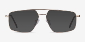 Granary Doré Métal Montures de lunettes de vue d'EyeBuyDirect, with Tinted Lenses