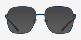 Epicenter Bleu Métal Montures de lunettes de vue d'EyeBuyDirect, with Tinted Lenses