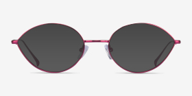 Aperture Clear Purple Métal Montures de lunettes de vue d'EyeBuyDirect, with Tinted Lenses