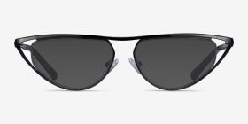 Loom Noir Métal Montures de lunettes de vue d'EyeBuyDirect, with Tinted Lenses