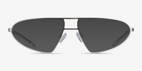 Proto Silver Black Métal Montures de lunettes de vue d'EyeBuyDirect, with Tinted Lenses