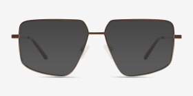 Wyatt Gradient Matte Brown Métal Montures de lunettes de vue d'EyeBuyDirect, with Tinted Lenses