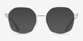 Redford Doré Métal Montures de lunettes de vue d'EyeBuyDirect, with Tinted Lenses