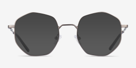 Artisan Gunmetal Métal Montures de lunettes de vue d'EyeBuyDirect, with Tinted Lenses