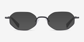 Trailblazer Noir Métal Montures de lunettes de vue d'EyeBuyDirect, with Tinted Lenses