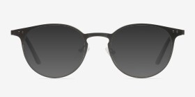 Thin Line Gunmetal Métal Montures de lunettes de vue d'EyeBuyDirect, with Tinted Lenses