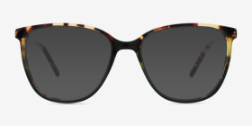 Aroma Tortoise Green Métal Montures de lunettes de vue d'EyeBuyDirect, with Tinted Lenses